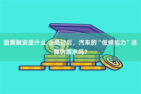 股票融资是什么 台风过后，汽车的“低频能力”还算伪需求吗？