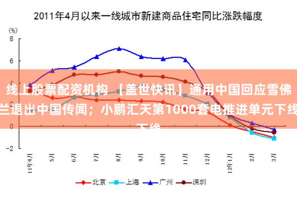 线上股票配资机构 【盖世快讯】通用中国回应雪佛兰退出中国传闻；小鹏汇天第1000套电推进单元下线