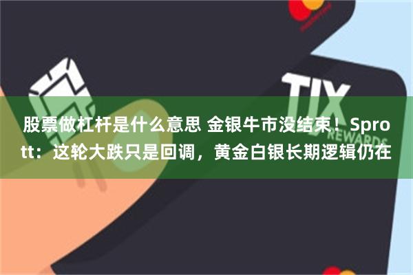 股票做杠杆是什么意思 金银牛市没结束！Sprott：这轮大跌只是回调，黄金白银长期逻辑仍在