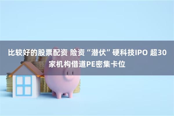 比较好的股票配资 险资“潜伏”硬科技IPO 超30家机构借道PE密集卡位