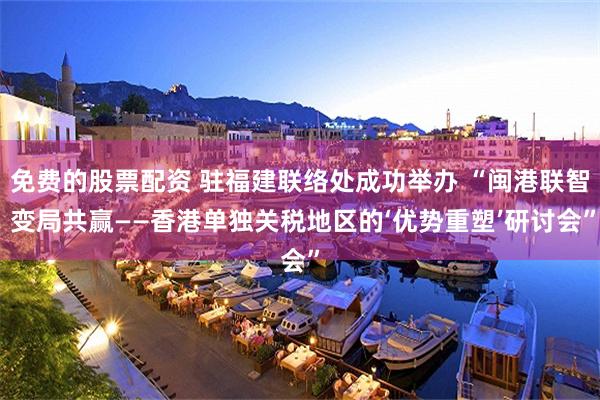 免费的股票配资 驻福建联络处成功举办 “闽港联智 变局共赢——香港单独关税地区的‘优势重塑’研讨会”