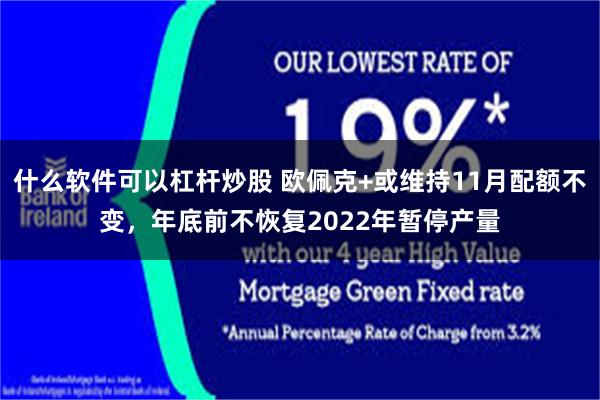 什么软件可以杠杆炒股 欧佩克+或维持11月配额不变，年底前不恢复2022年暂停产量