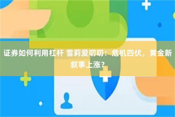 证券如何利用杠杆 雪莉爱叨叨：危机四伏，黄金新叙事上涨？